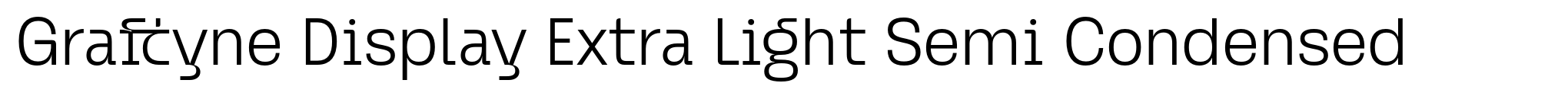 Graftyne Display Extra Light Semi Condensed image